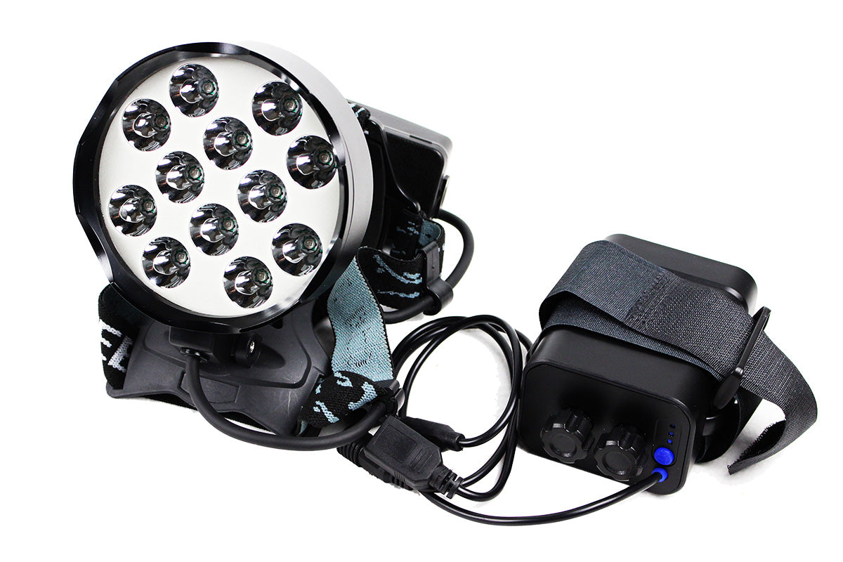 UV Headlamp with 12x6 Watt LED