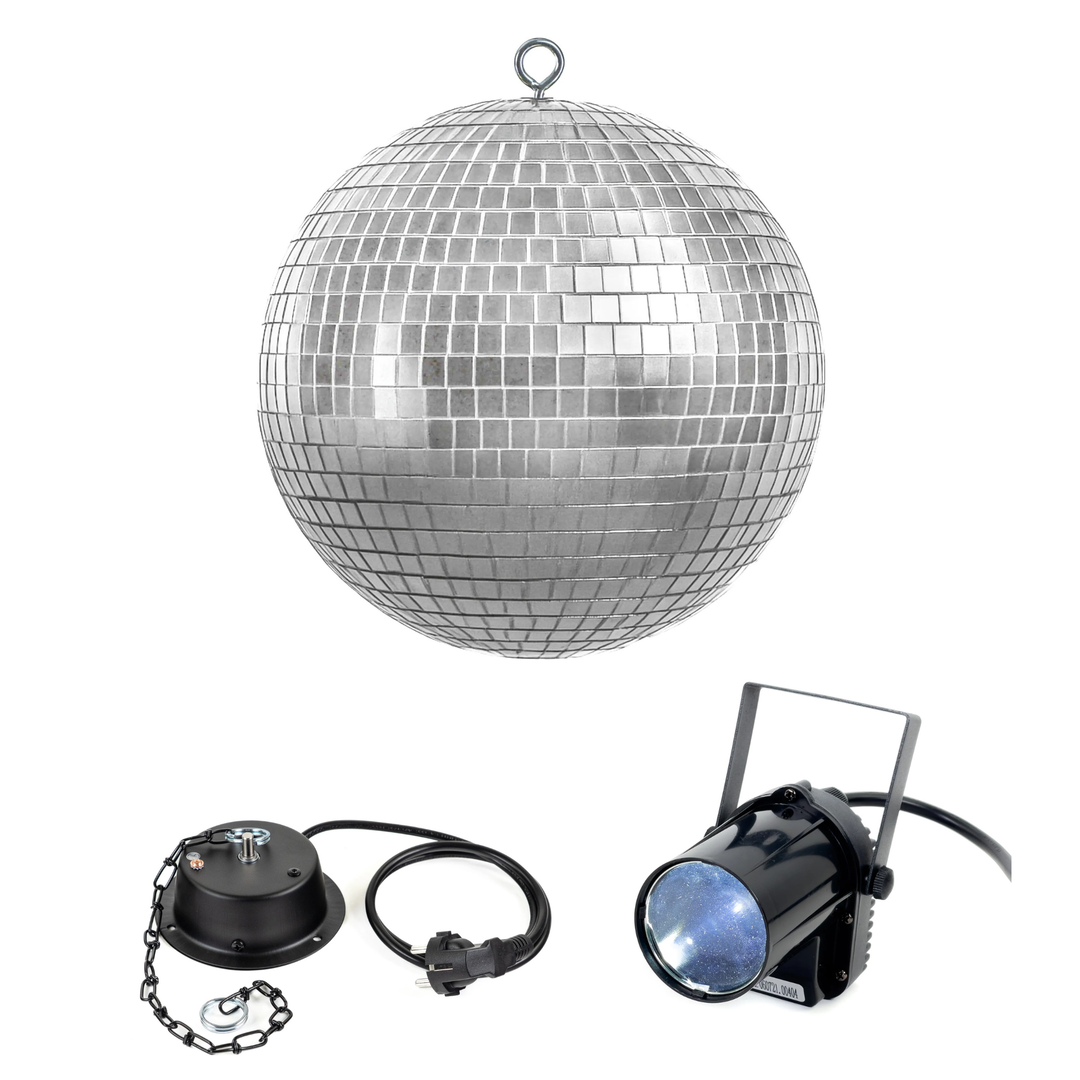 Set sfera da discoteca 30 cm.