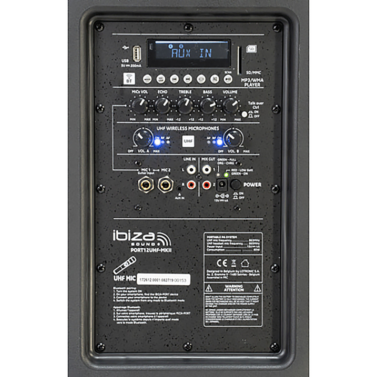 Ibiza PORT12UHF-MKII (Black)