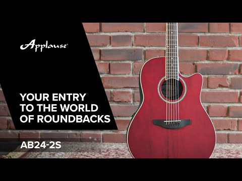 Applause E-Acoustic Guitar AB24II CS Mid Cutaway - Ruby Red Satin (AB24-2S)
