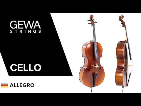 GEWA Cello Allegro - 1/4 (Ready to play incl. bag, Massaranduba bow, Larsen Aurora strings)