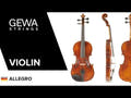 GEWA Violini Allegro - 1/4 (Pronto per suonare, inclusa custodia sagomata, arco in Massaranduba, corde Larsen Aurora, protetto per il trasporto)
