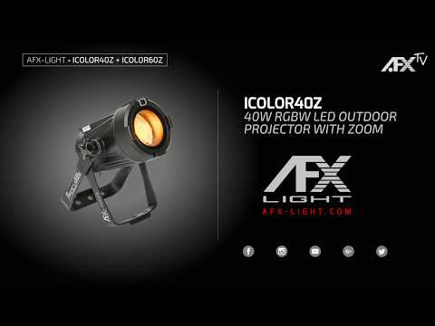 Proiettore LED RGBW da esterno con Zoom (60W)
