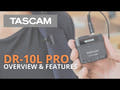 Tascam DR-10L Pro Recorder med lavalier mikrofon, sort