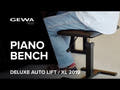 GEWA Panchetta per pianoforte Autolift - Rivestimento in pelle sintetica black