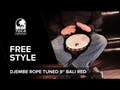 Toca Djembe Freestyle con accordatura a corda - Bali Red (SFDJ-9RP)