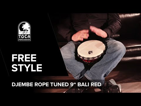 Toca Djembe Freestyle con accordatura a corda - Bali Red (SFDJ-9RP)