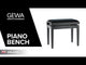 GEWA Piano bench Deluxe - Rosewood matt (Seat black)
