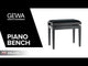 GEWA Piano bench Deluxe - Matt black (Seat black)