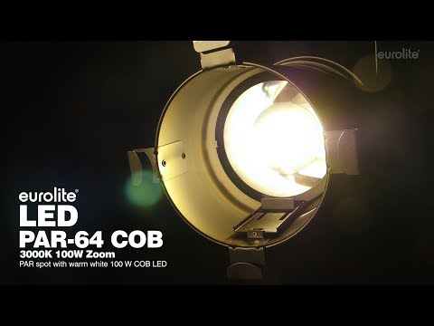 Eurolite LED PAR-64 Lampada COB 3000K Zoom (100W)