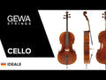 GEWA Violoncello Ideale - 4/4 (Pronto per suonare, incl. bag, archetto in carbonio, corde Larsen Aurora, fissato per il trasporto)