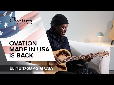 Ovation E-Acoustic Chitarre Pro Series Elite USA - Natural Satin (1768-4S-G)