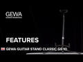 GEWA Classic supporto per chitarra GS-10RD, rosso