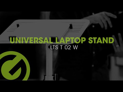 Gravity LTS T 02 W - supporto universale per laptop con perni di sostegno regolabili e base in acciaio