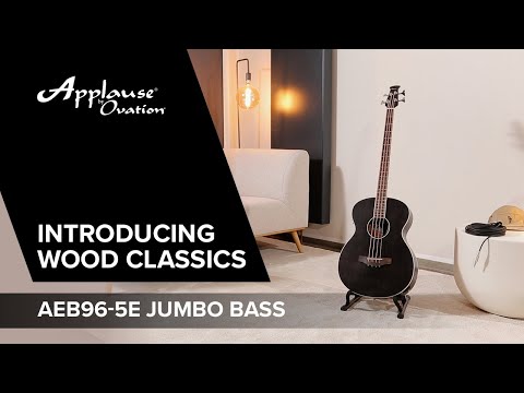 Applause Basso E-Acoustic Wood Classics AEB96-5E Jumbo Bass - Black opaco (AEB96-5E)