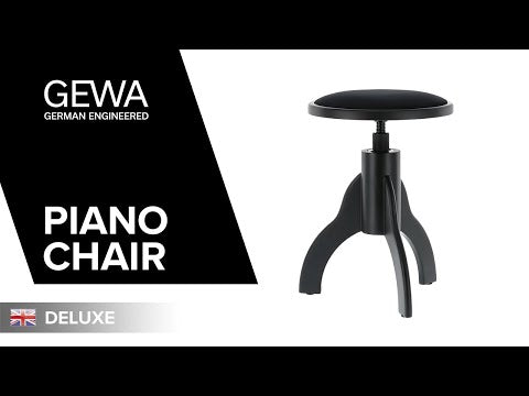 GEWA Sedia per pianoforte Deluxe - Black lucido