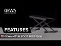 GEWA poggiapiedi FS-10OR per chitarrista, arancione
