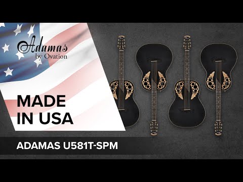 Adamas E-Acoustic Guitar ADAMAS U581T-FM Mid-Depth Non-Cutaway - Black Satin Copper Metal Flake (U581T-FM-G)