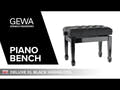 GEWA Piano bench Deluxe XL Black lucido - Black cover
