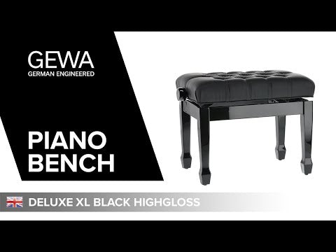 GEWA Piano bench Deluxe XL Black lucido - Black cover