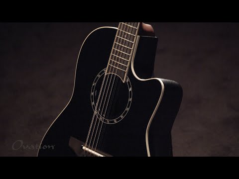Ovation E-Acoustic Chitarre Standard Balladeer Deep Contour Cutaway 12 corde - Black (2751AX-5-G)