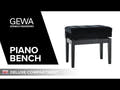 Panca per pianoforte GEWA Deluxe con vano - noce opaco