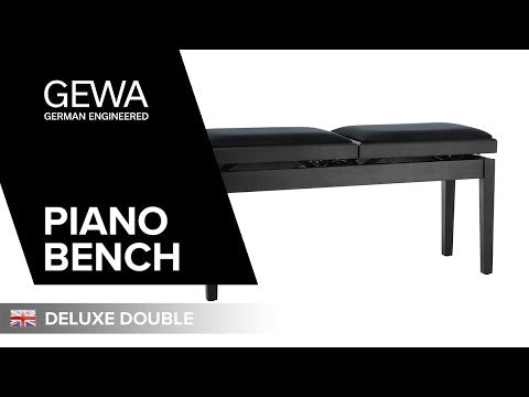GEWA Piano bench Deluxe Double - Walnut matt
