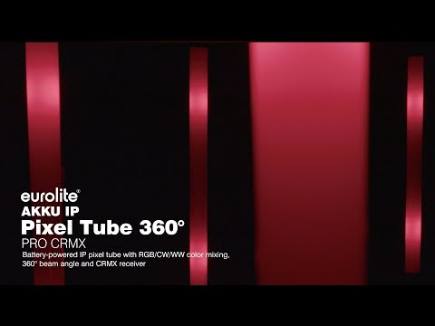 Eurolite Set 4x AKKU IP Pixel Tube 360° PRO CRMX + Custodia in plastica