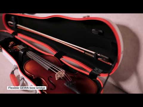 PURE GEWA custodie sagomate per violino Polycarbonate FUN - 4/4 - 1/2 (White / Blacj)