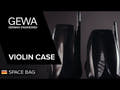 GEWA Zaino per custodia per violino Space Bag - Titanium 1/2 - 1/4 (33 x 63 (con custodia per archetto 66 ) x 19 cm)