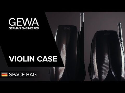 GEWA Zaino per custodia per violino Space Bag - Titanium 1/2 - 1/4 (33 x 63 (con custodia per archetto 66 ) x 19 cm)