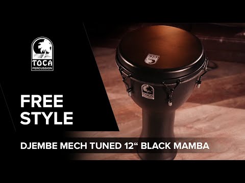 Toca Djembe Freestyle accordato meccanicamente - Black Mamba (SFDMX-12BM)