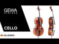 GEWA Violoncello Allegro - 1/4 (Pronto per suonare incl. bag, archetto in carbonio, corde Larsen Aurora)