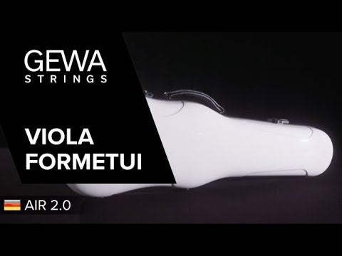 Custodia sagomata per viola GEWA Air 2.0 - Black highgloss (con maniglia laterale)