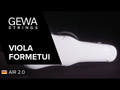 GEWA Custodia sagomata per viola Air 2.0 - White highgloss (con maniglia laterale)