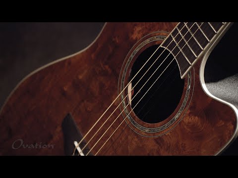 Ovation E-Acoustic Chitarre Celebrity Standard Plus Mid Cutaway - Nutmeg Burled Maple (CS24P-NBM-G)