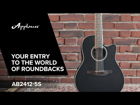 Applause E-Acoustic chitarre AB2412II Mid Cutaway 12 corde - Black Satin (AB2412II-5S)