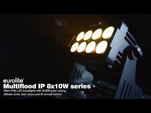EUROLITE AKKU Multiflood IP 8x10W RGBW Wash CRMX
