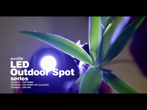 EUROLITE LED Faretto da esterno 15W RGBW QuickDMX con picchetto