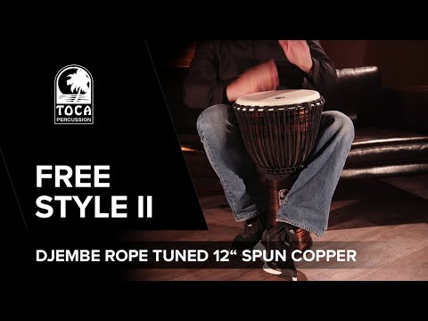 Toca Djembe Freestyle II con accordatura a corda - Tramonto africano (TF2DJ-12AFS)