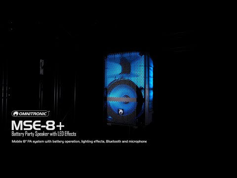 OMNITRONIC MSE-8+ Altoparlante Party a batteria con effetti LED