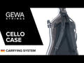 GEWA sistema di trasporto per custodia da Violoncello Air - fissaggio con 4 D-Rings