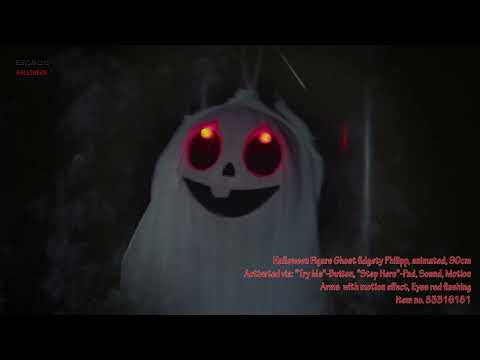 Figura di Halloween, fantasma Peter, animata, 90 cm