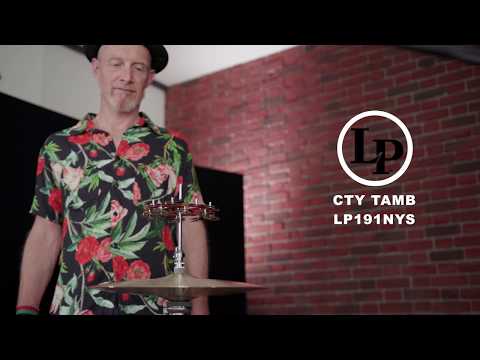 Latin Percussion Tambourine City Hi-Hat Jingle Ring - doppia fila (LP191NYD)