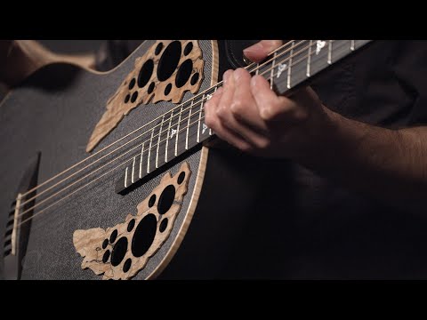 Adamas E-Acoustic Guitar ADAMAS U581T-FM Mid-Depth Non-Cutaway - Black Satin Copper Metal Flake (U581T-FM-G)