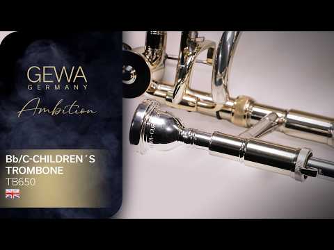 GEWA Ambition TB650 trombone per bambini in Sib/Do, vernice trasparente