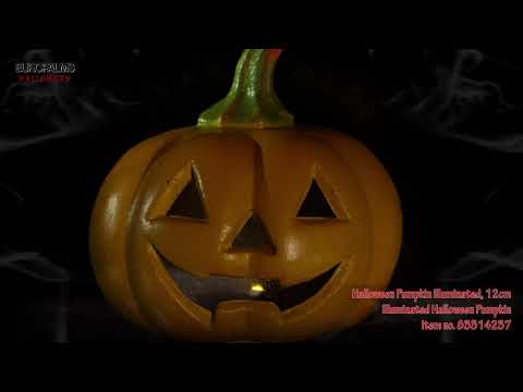 Zucca di Halloween con LED 12cm