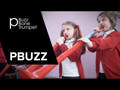 pBuzz rosso, strumento per principianti in plastica con tiro