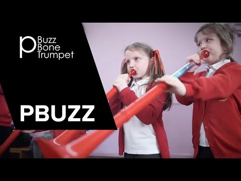 pBuzz rosso, strumento per principianti in plastica con tiro