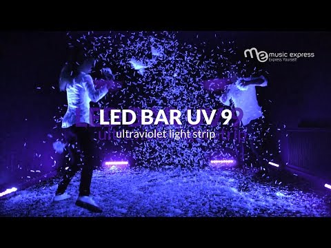 LIGHT4ME LED BAR UV 9 + BIANCO decorazione luminosa professionale 9x3W